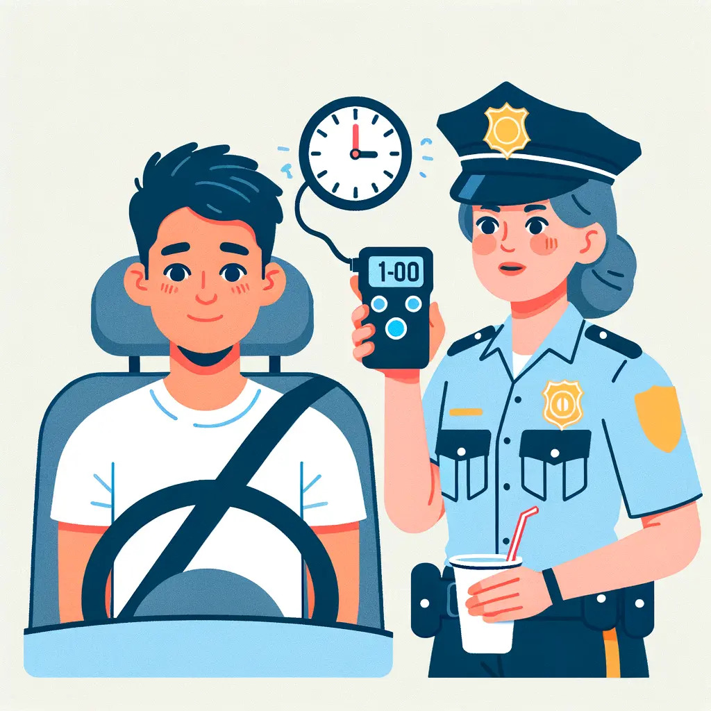 Graphic of person driving car representing Mississippi Defensive Driving Study Guide