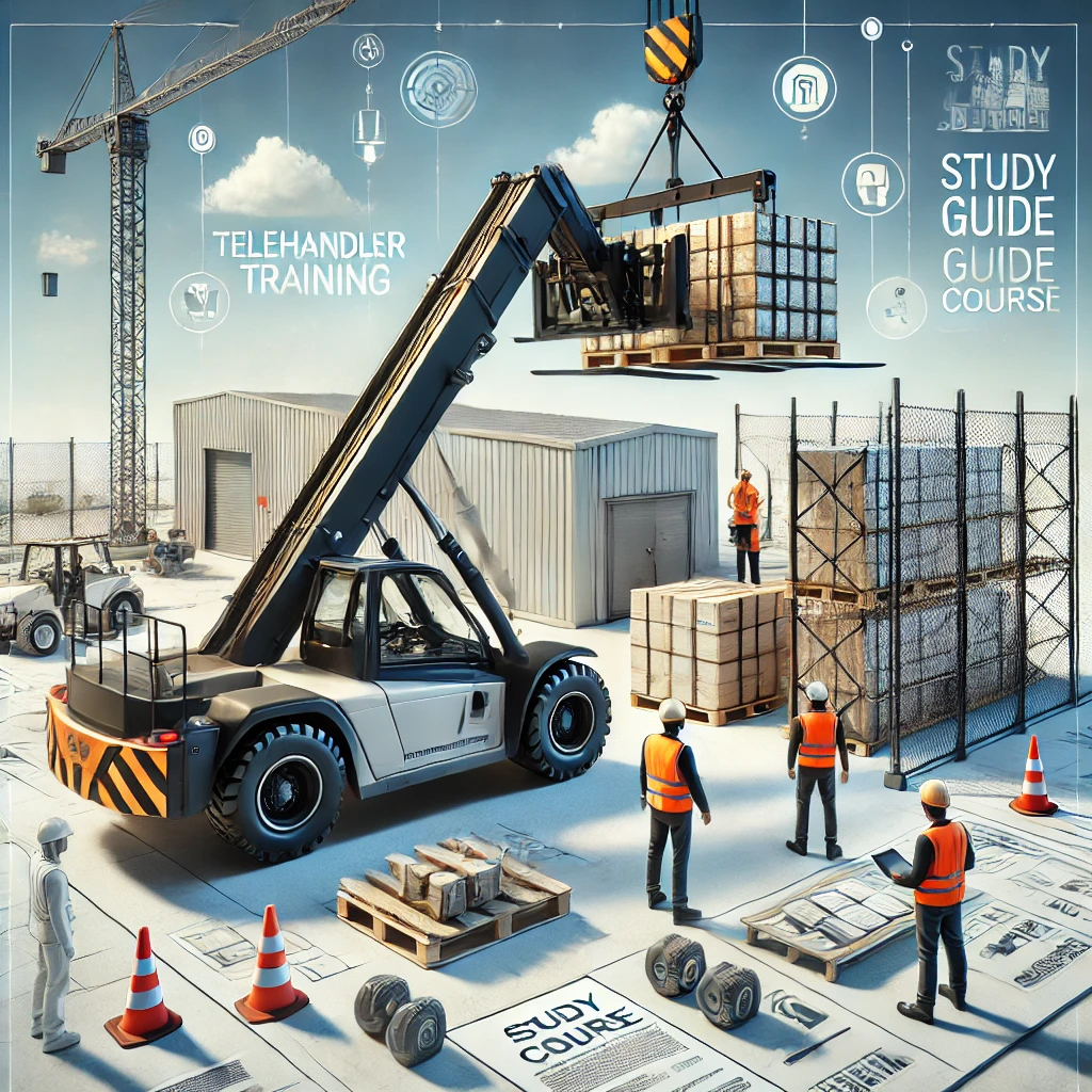 Graphic of person driving car representing Telehandler Training Study Guide
