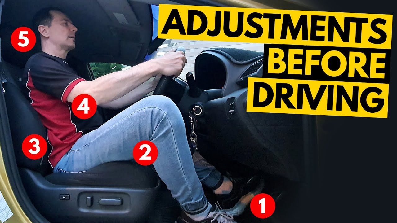 Driver adjusting settings in a car before starting to drive, following guidelines from Get Drivers Ed.