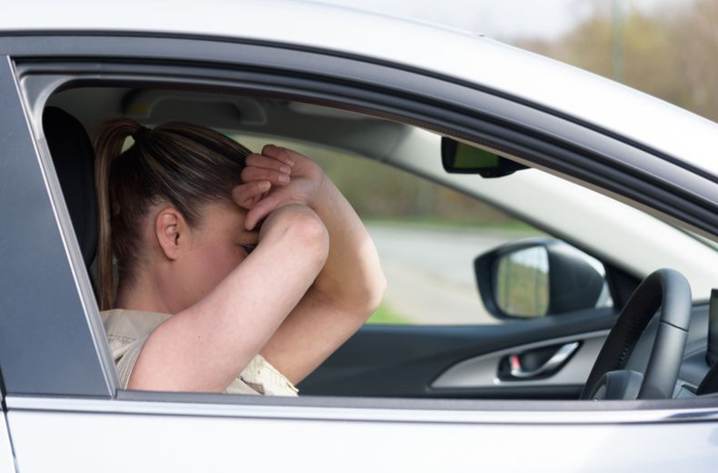 Anxious driver learning to drive confidently with Get Drivers Ed's specialized courses.