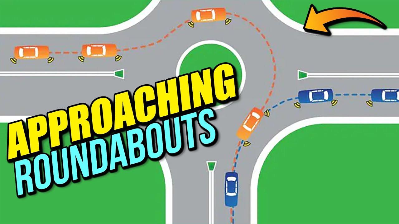 Driver Approaching a Roundabout - Learn to Navigate Safely with Get Drivers Ed