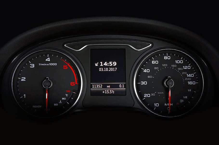 Fuel Gauge Showing Efficiency