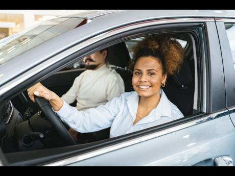 Adult learner at Get Drivers Ed gaining confidence behind the wheel in an Adult Drivers Ed course.