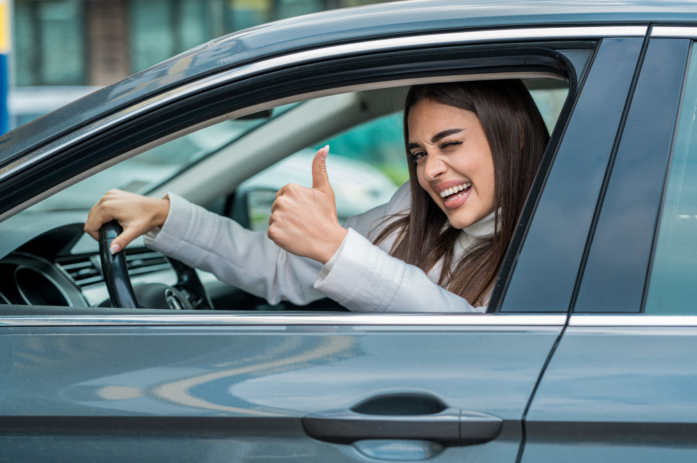 "Adult learner taking driving lessons with Get Drivers Ed"