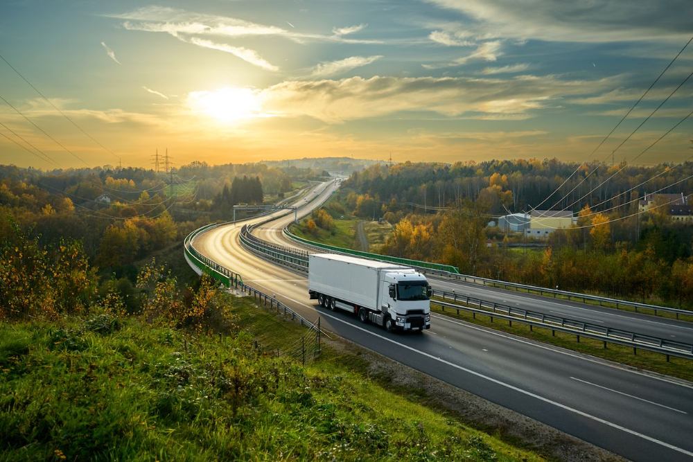 A truck driver checking the time on his watch while resting in the cab, representing the importance of the 14-hour rule for safe driving.