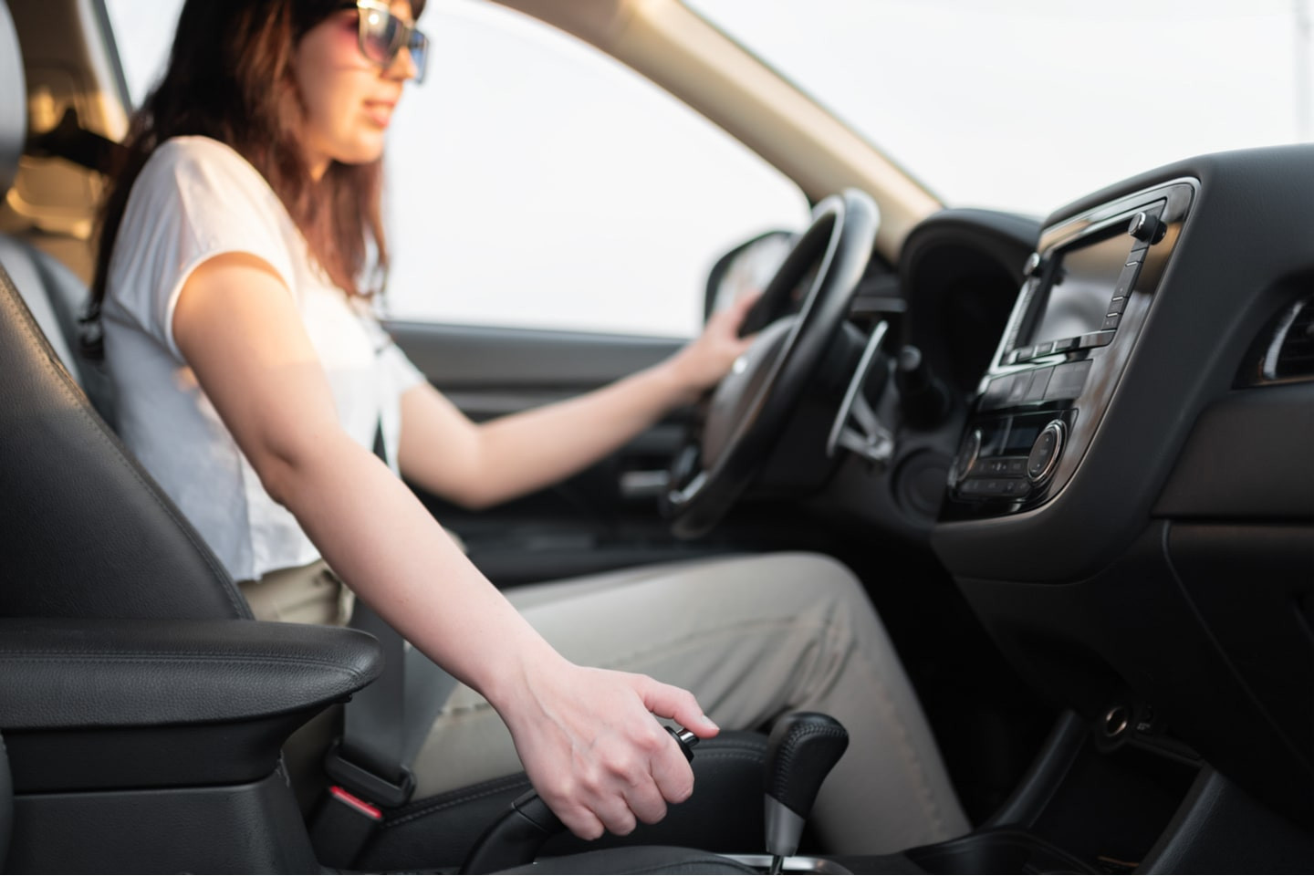 Driver Checking Blind Spots Before Reversing