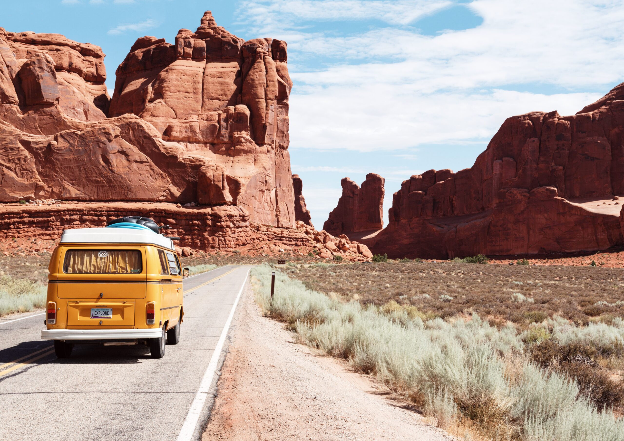 Car packed for a road trip, ready to explore the open road with Get Drivers Ed tips for a safe journey