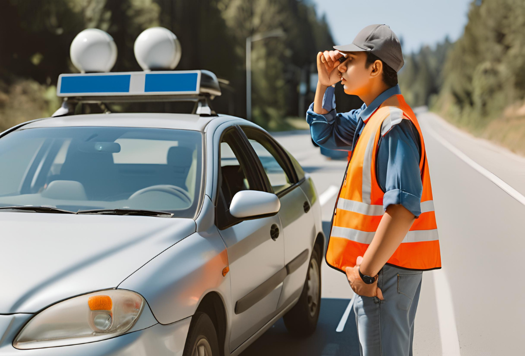 Driver taking a break to stay alert and safe on the road, as recommended by Get Drivers Ed.