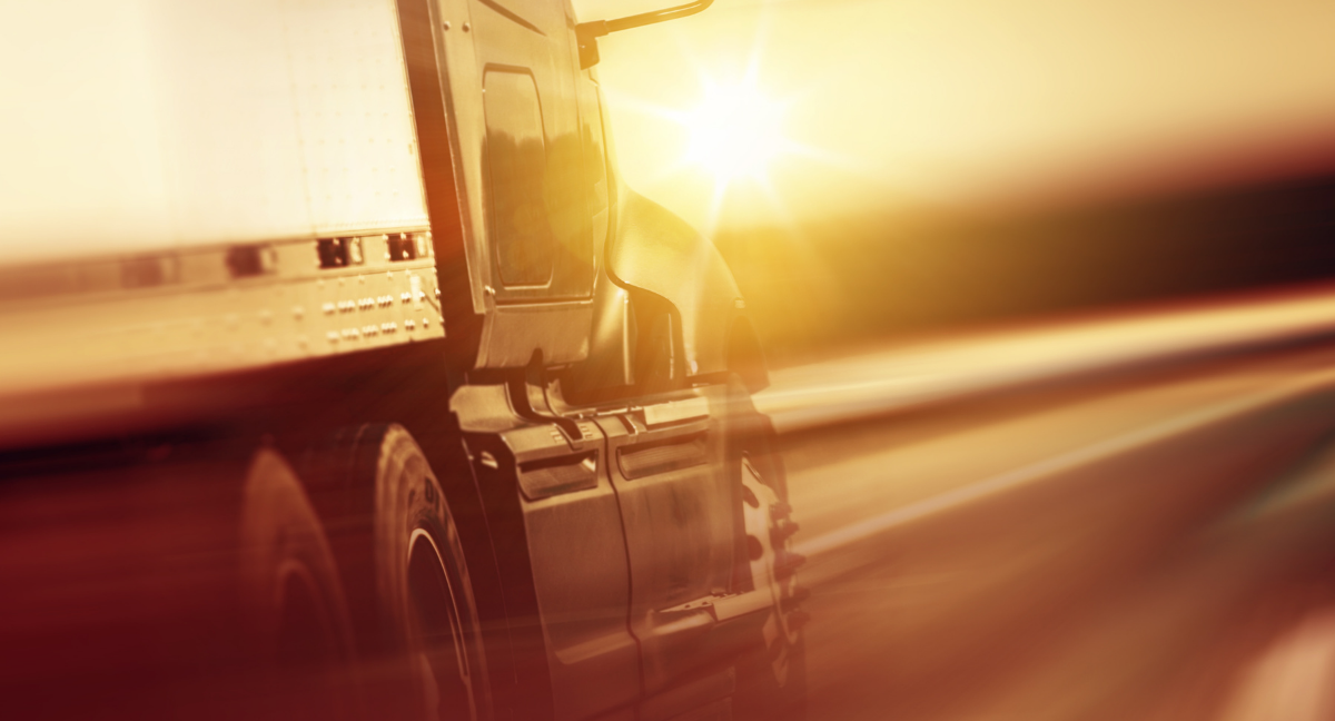 A collage showing a Class A licensed tractor-trailer and a Class B licensed bus, representing choices in Get Drivers Ed's 'drivers ed' courses.