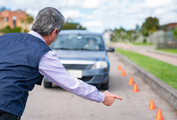 Student driver practicing parking during a Get Drivers Ed behind-the-wheel lesson, guided by a professional instructor.