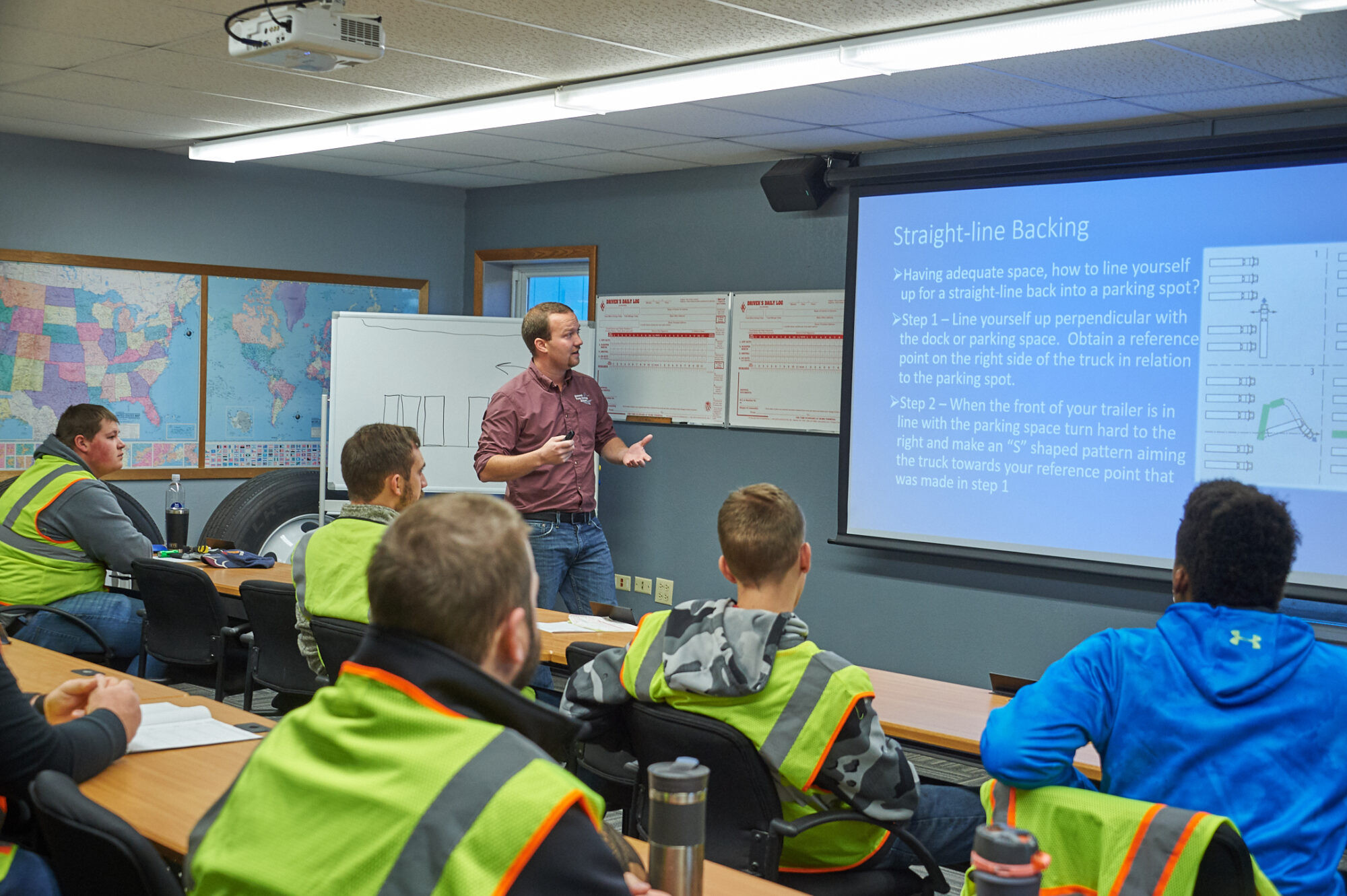 Professional Instructor Teaching Class A CDL Training Course at Get Drivers Ed