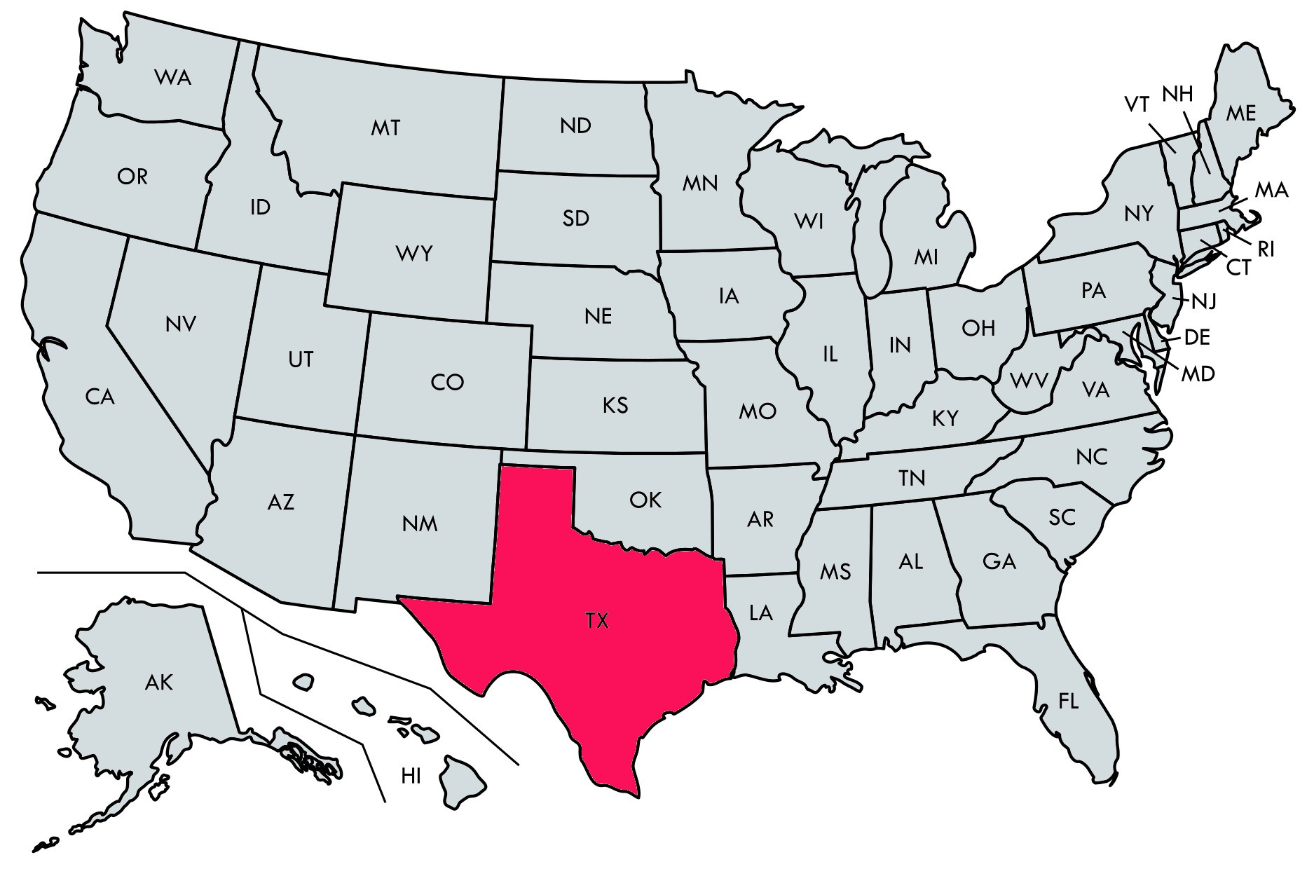 Texas Inside Map