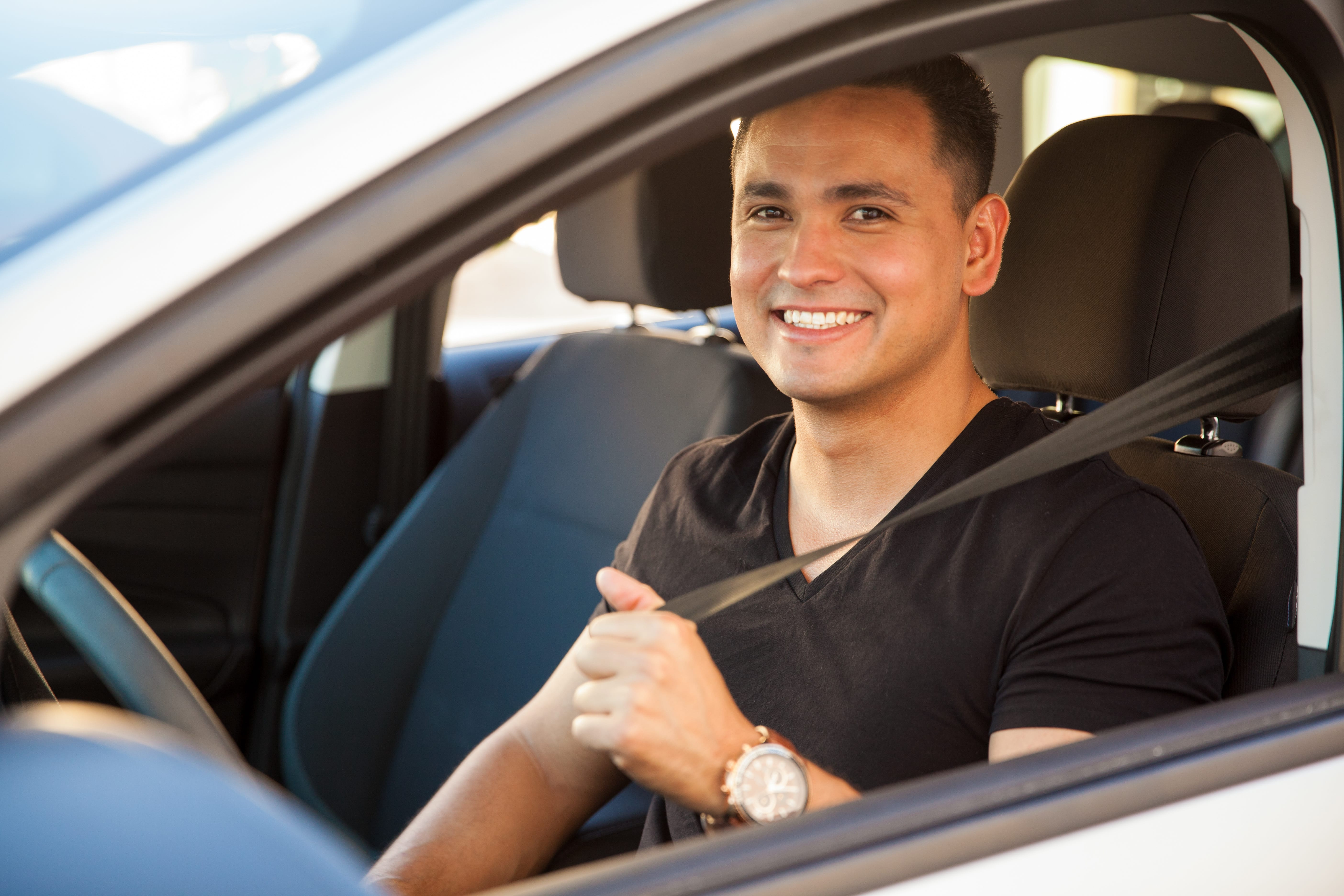 Adult learner practicing driving skills with Get Drivers Ed's comprehensive program