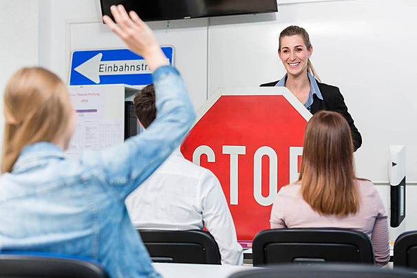 Driving Instructor Teaching a Class