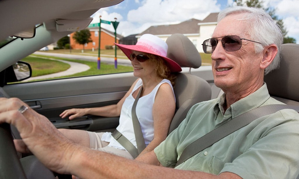 Elderly individuals attending a driving refresher course