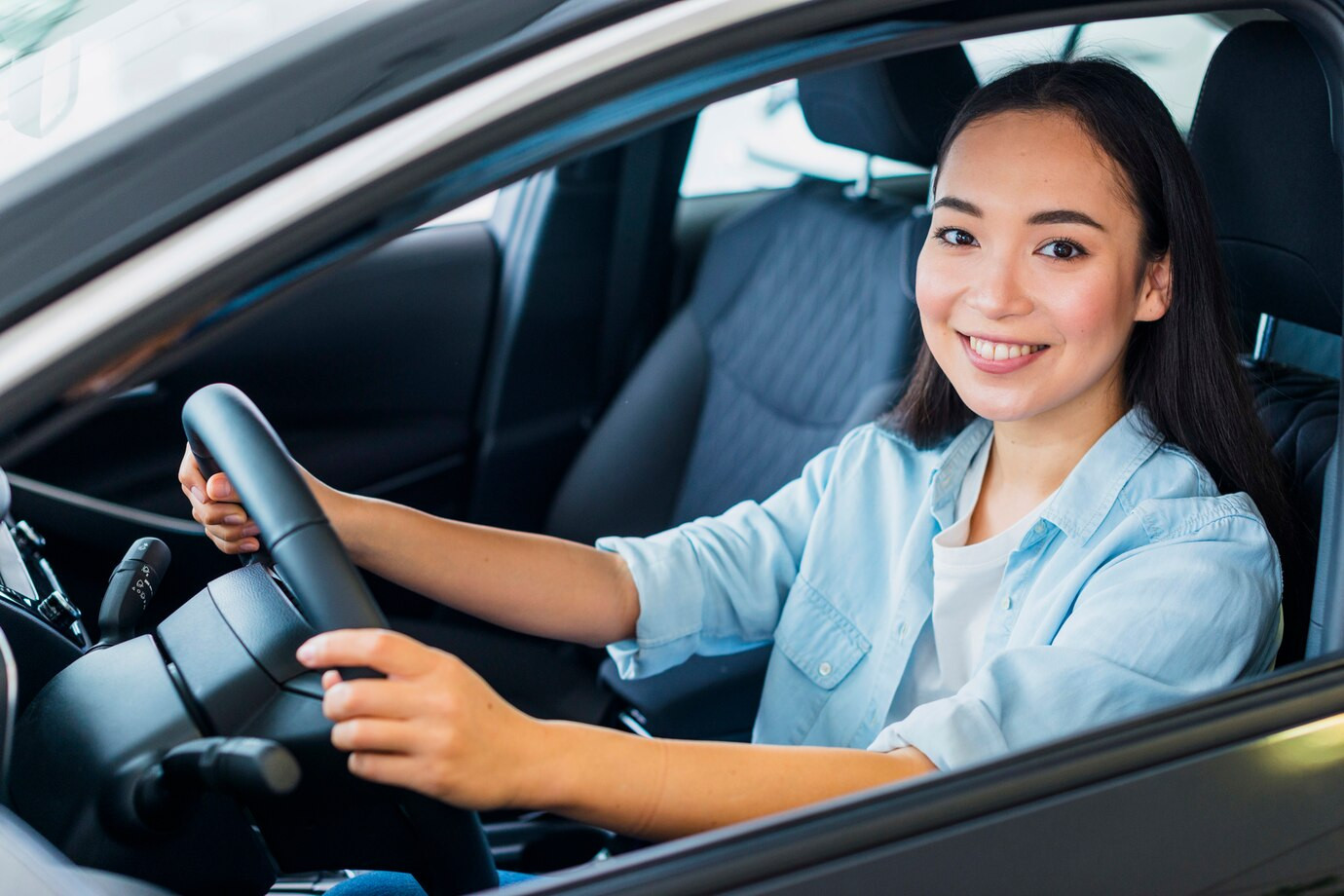 Teen driver practicing safe driving techniques with Get Drivers Ed instructor