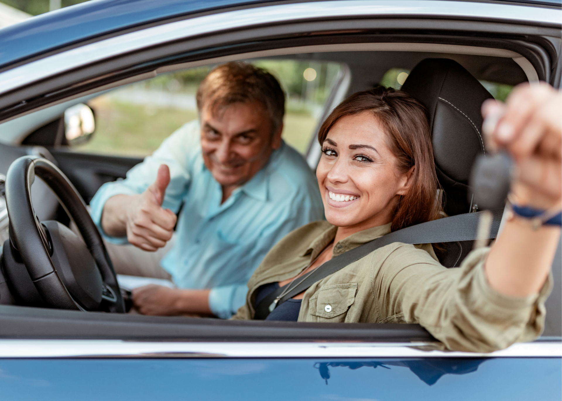 Teenager taking driving lessons at Get Drivers Ed, practicing safe driving with an instructor’s guidance.