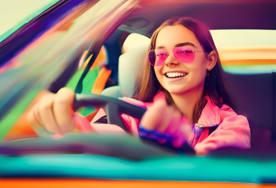 Teen learning to drive with a professional instructor from Get Drivers Ed, focusing on safe driving techniques.