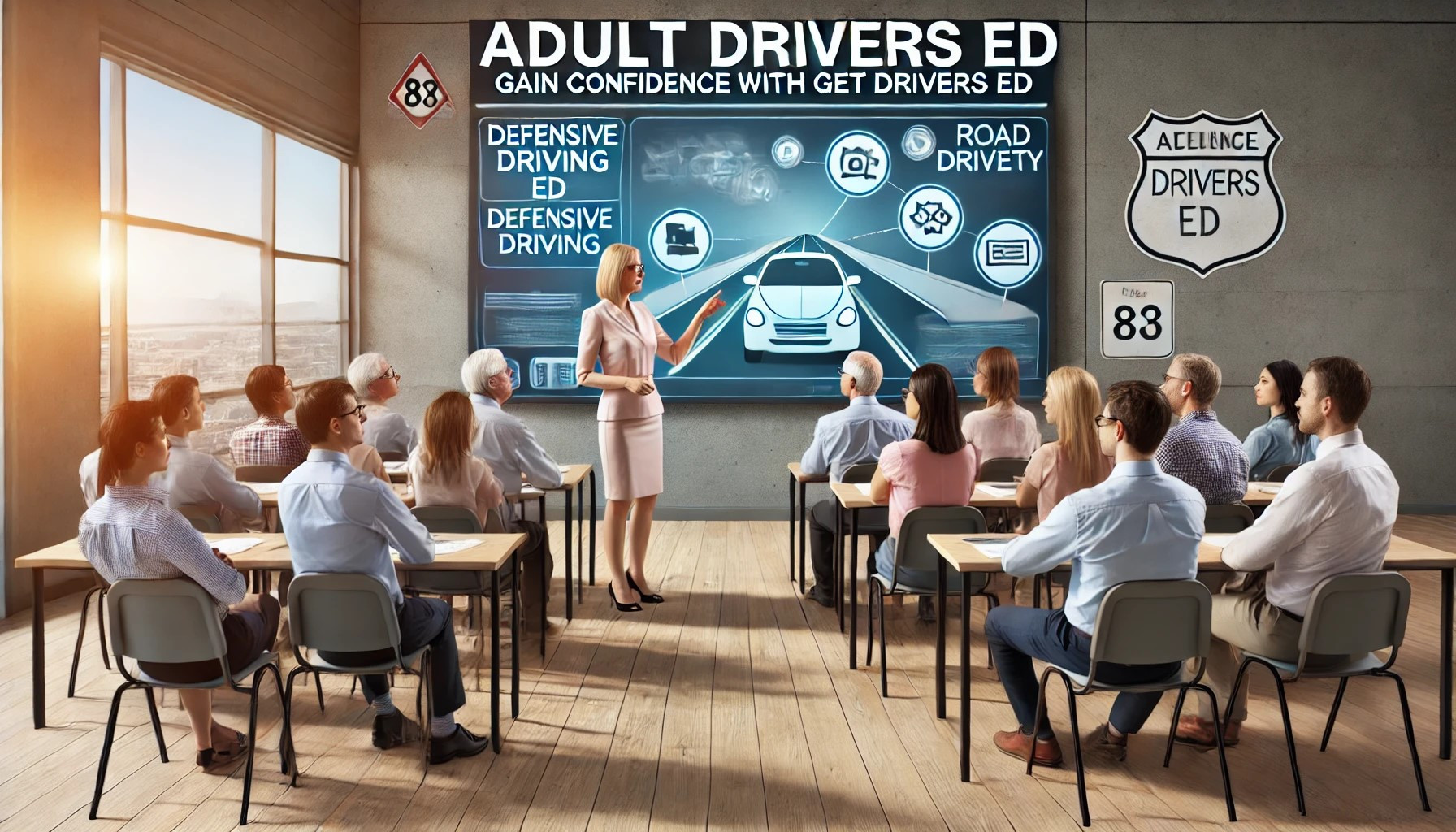 Adult driver learning with an instructor