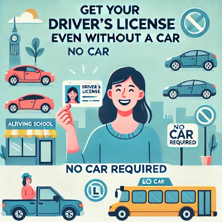 Person holding a driver's license with no car in sight, symbolizing the flexibility and benefits of having a license even without vehicle ownership.