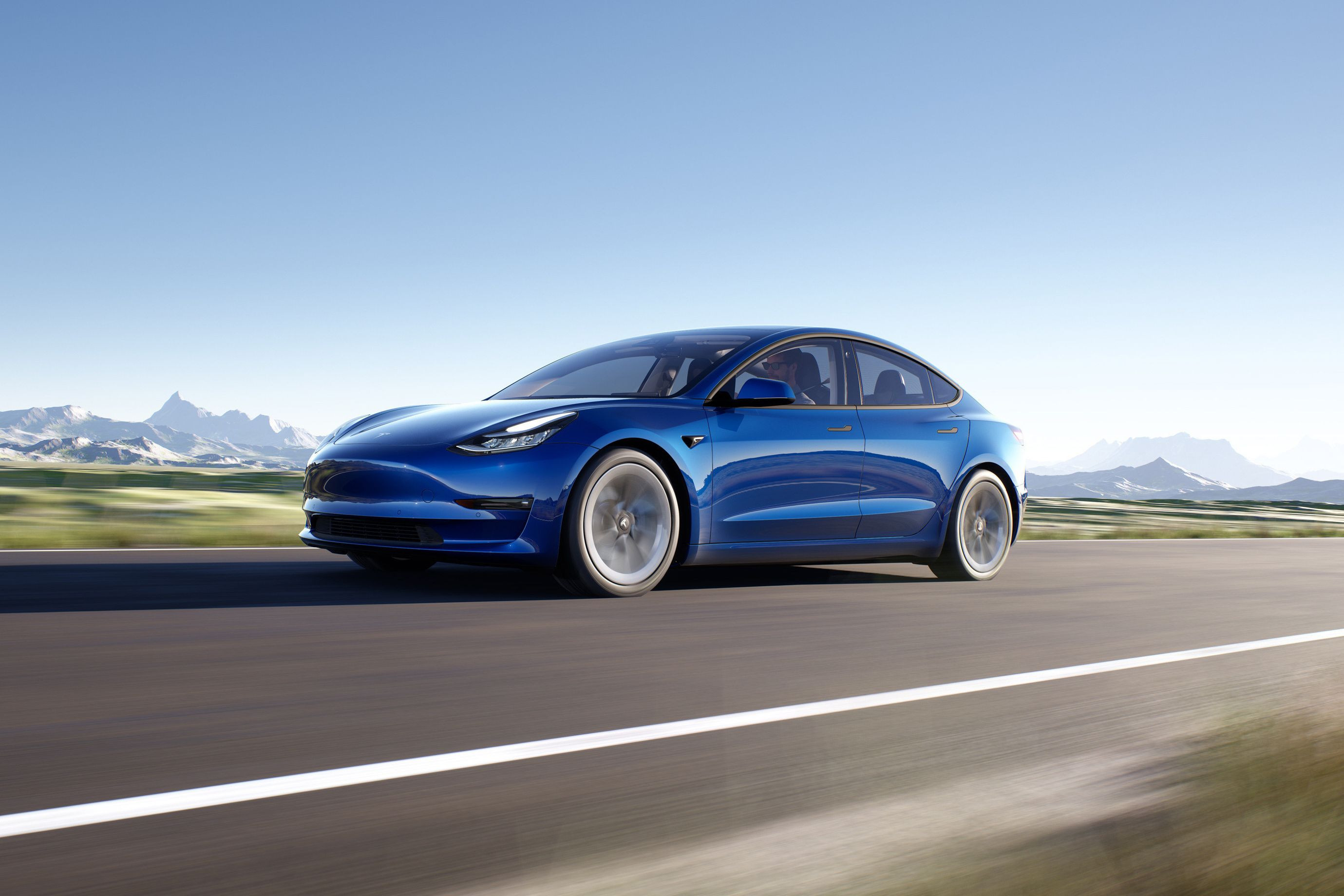 Eco-Friendly Tesla Model 3 on the Road